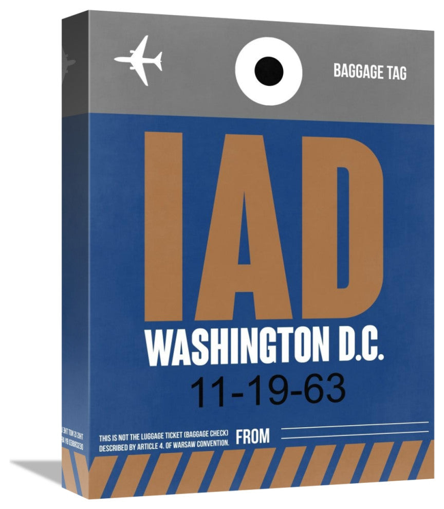 "IAD Washington Luggage Tag 2" Fine Art Print