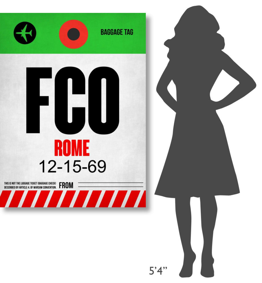 "FCO Rome Luggage Tag 1" Fine Art Print