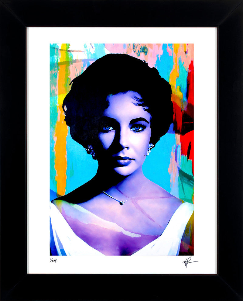 Elizabeth Taylor "The Color Of Passion 2" Art by Mark Lewis