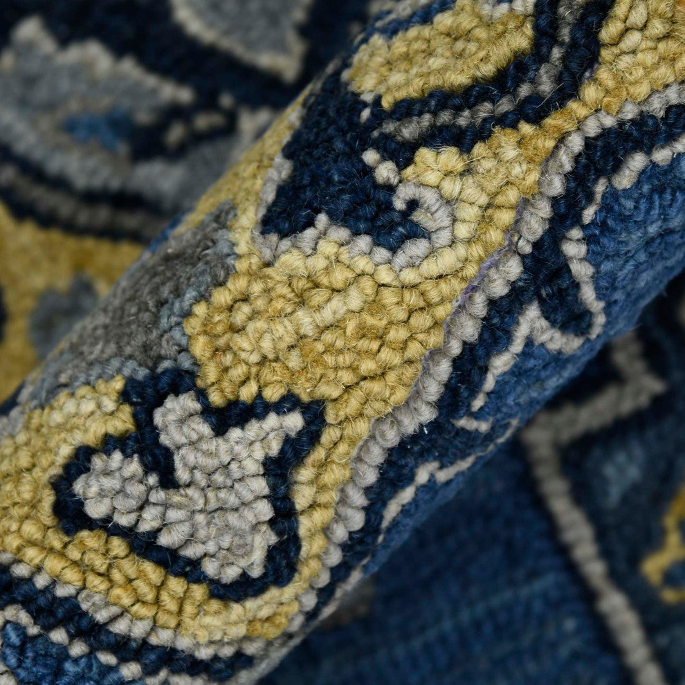 Boho Roanne Area Rug, Denim Blue, 8' x 11', Medallion