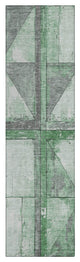 Machine Washable Indoor/Outdoor Chantille ACN1876 Green 2'3" x 7'6" Runner Rug