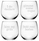 Short and Sweet 4-Piece Stemless Wine Glass Set