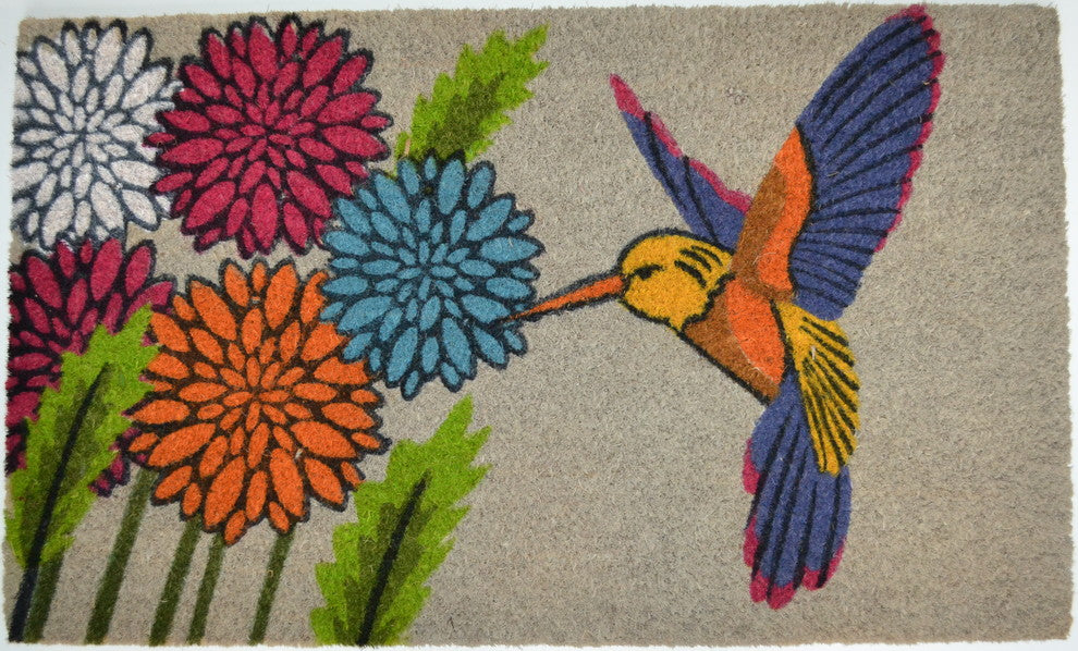 Blue Hummingbird Doormat