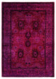 Overdyed One-of-a-Kind Hand-Knotted Area Rug Purple, 4' 3" x 5' 7"