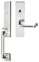 Munich Lever, Mortise Entry Handleset, Left Hand, Polished Stainless Steel