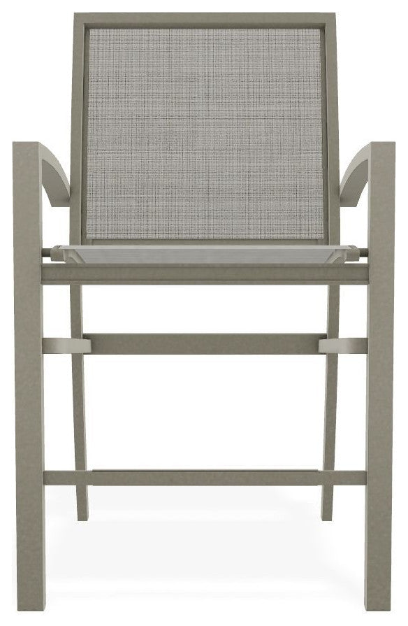 Kendall Sling Balcony Height Stackable Outdoor Stool, Deacon/Storm