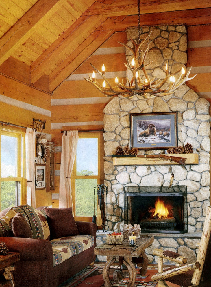Elk Single Tier Deer Antler Chandelier Light, Extra Large, No Shades