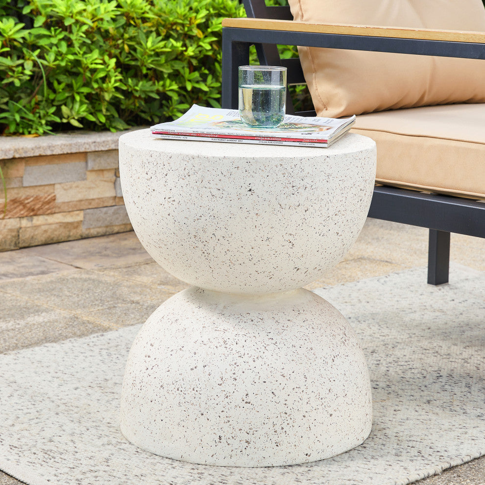 Multi-functionalal MGO Faux Terrazzo Garden Stool or Plant Stand or Accent Table