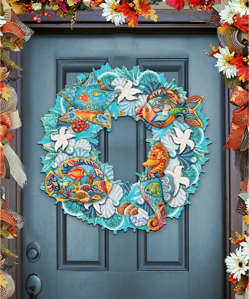 Costal Sea Creatures Wreath