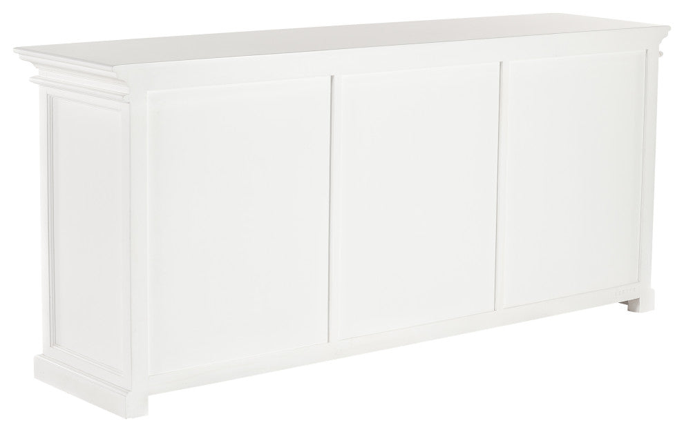 Classic White Halifax Buffet with 6 Glass Doors