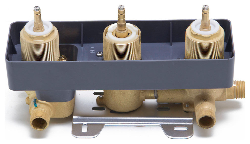 ALFI AB2801-PC Polished Chrome Concealed 3-Way Thermostatic Shower Mixer Square