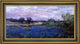 Julian Onderdonk Blue Bonnets at Twilight Framed Premium Canvas Print, 15"x30"