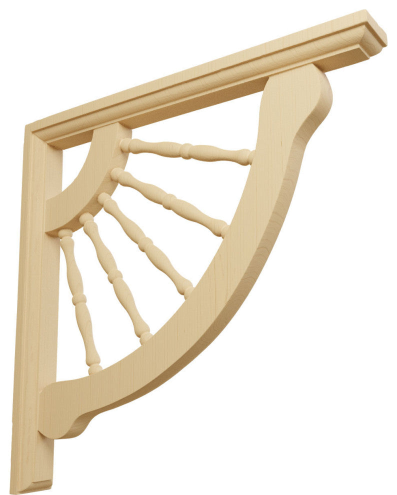 1 1/2"W x 12"D x 12"H Crendon Wagon Wheel Bracket, Alder