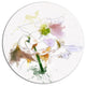 Petal Watercolor Flower Sketch, Floral Large Disc Metal Wall Art, 23"