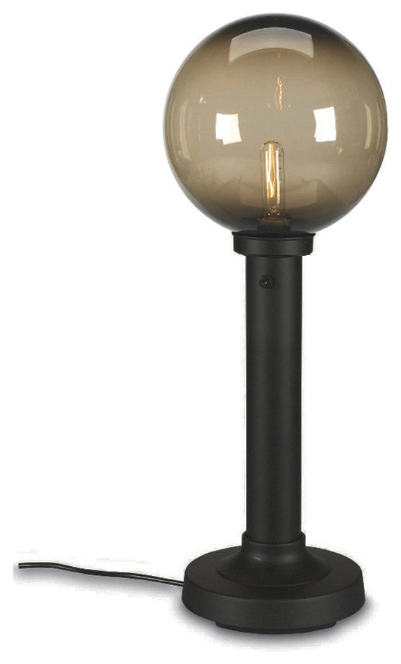 Tl-09720 Moonlite 35" Table Lamp 09720 With 3" Black Tube Body And Bronze Globe