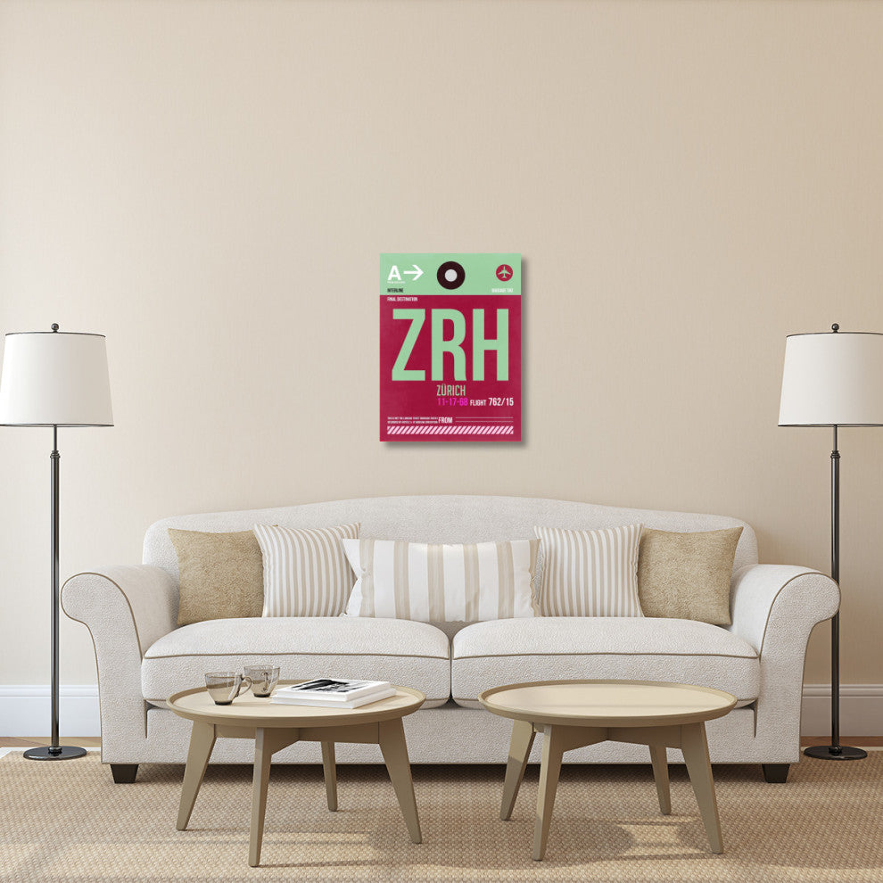 "ZRH Zurich Luggage Tag 2" Fine Art Print