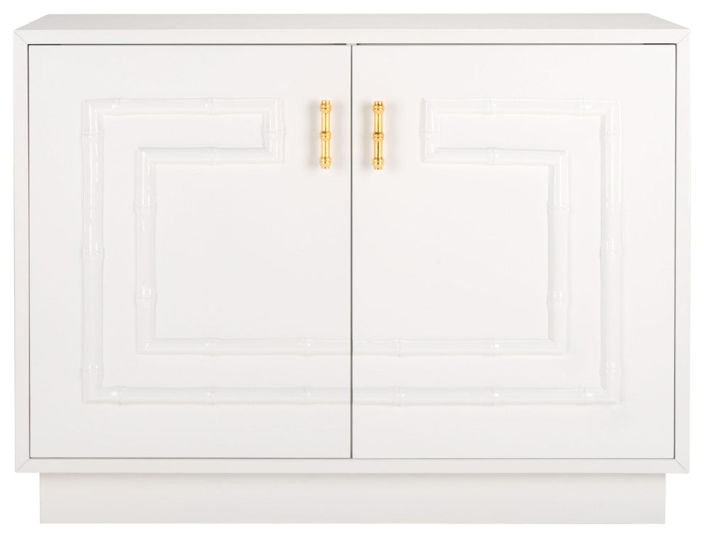 Safavieh Couture Ruben Cabinet, White/Gold