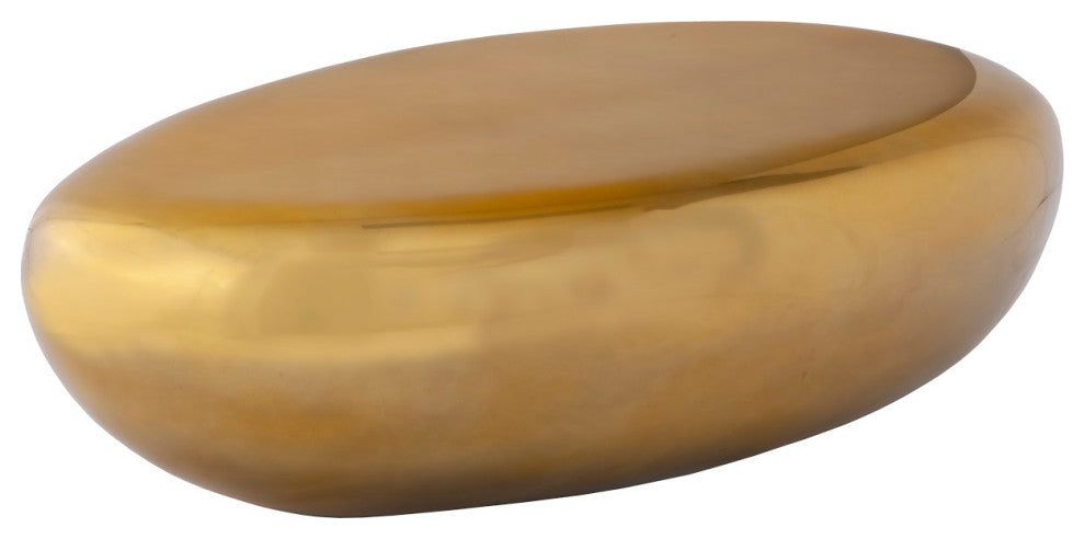 River Stone Coffee Table, Liquid Gold, Large