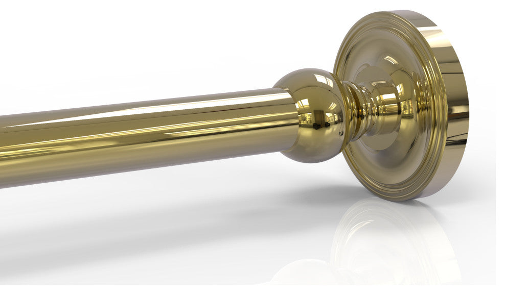 Prestige Regal Shower Curtain Rod Brackets, Unlacquered Brass