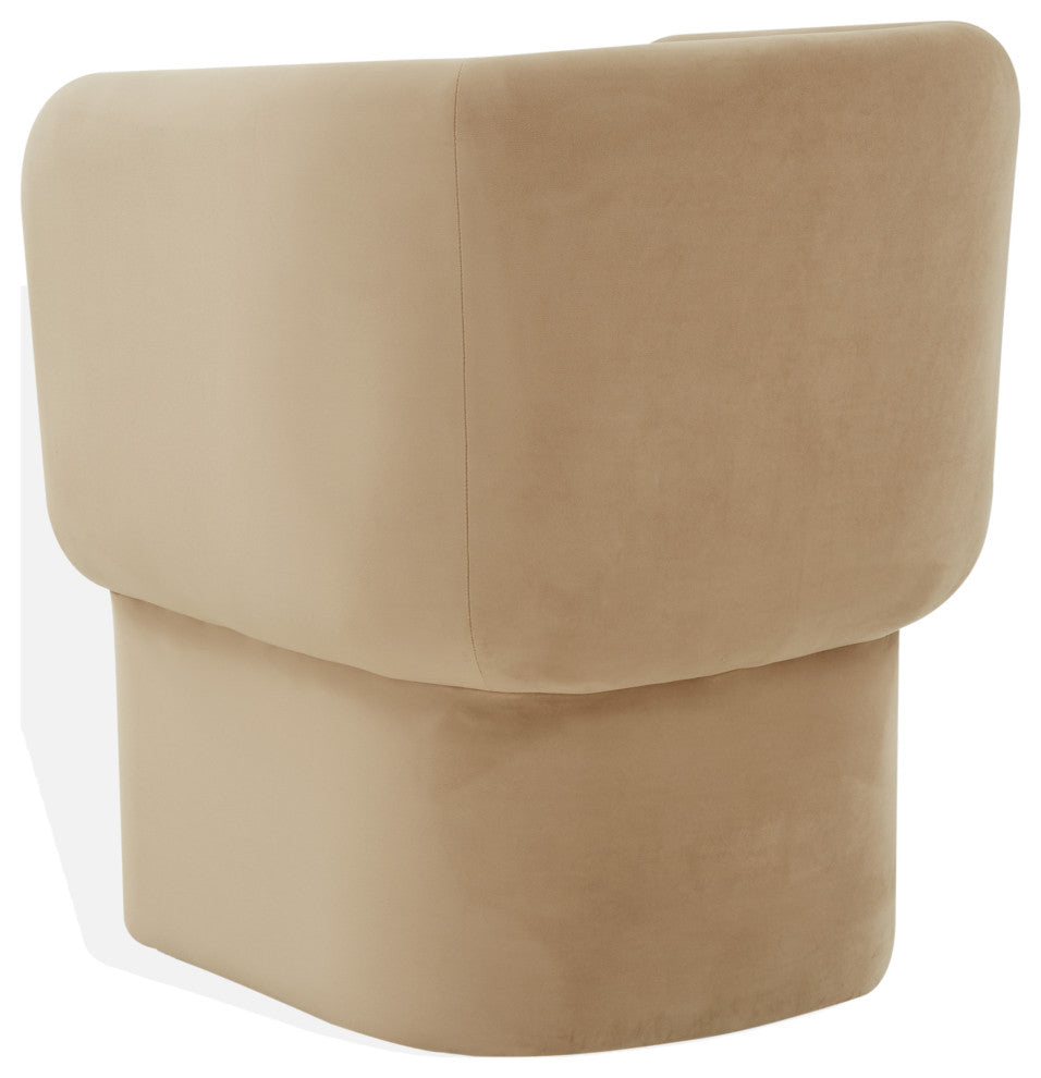 Safavieh Couture Wally Velvet Accent Chair, Light Brown
