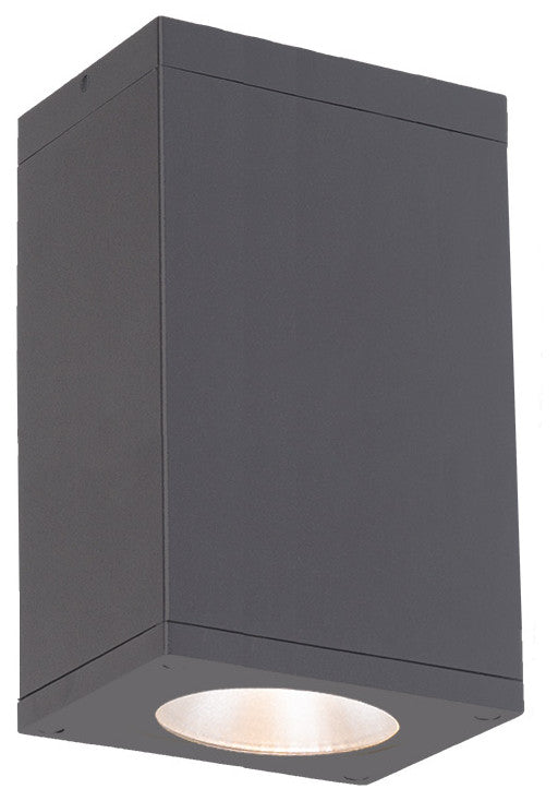 Cube Architectural 6" LED Flush Mount 2700K 90 CRI, Graphite