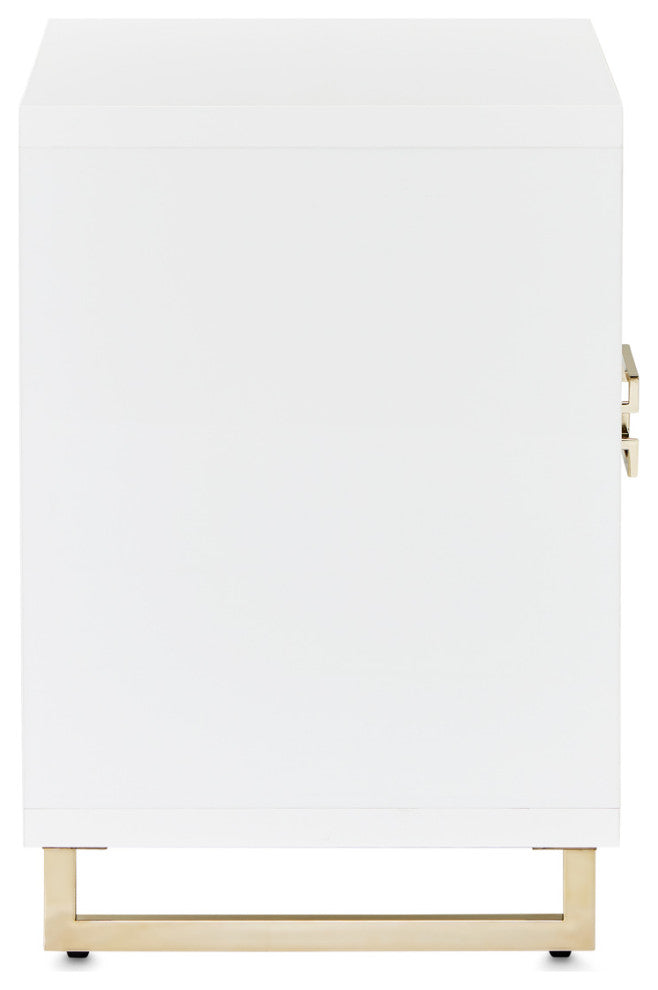Palm Gate Nightstand, Cloud White