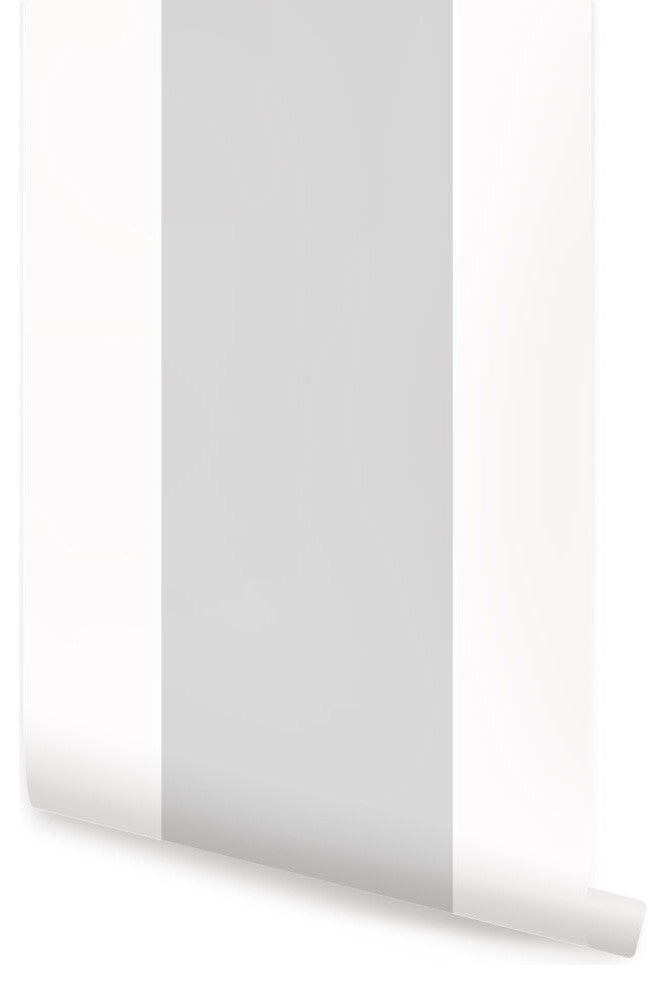 Vertical Stripe Bold Peel and Stick Vinyl Wallpaper , Gray, 24"w X 60"h