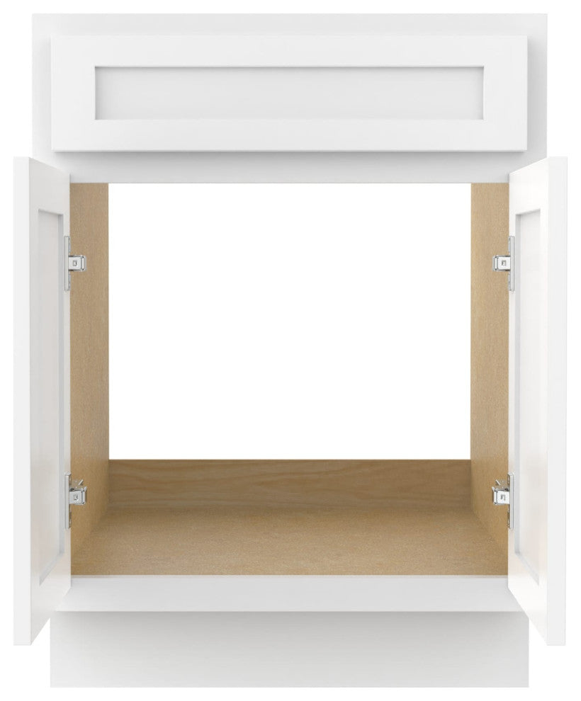 Vanity Art Vanity Base Cabinet, No Top, 24", White