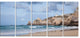 "Coastline With Lighthouse" Panorama Seashore Wall Art, 60"x28", 5-Panels