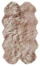 Gradient Gray Animal Print Area Rug, Pink