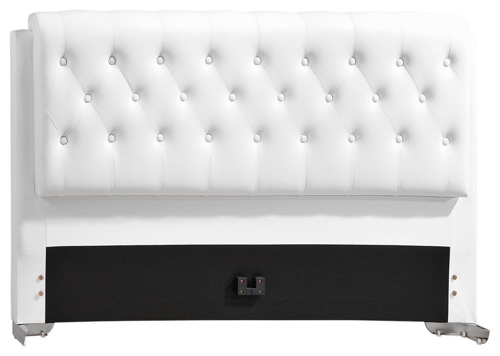 Modern Contemporary Bedroom Queen Bed Frame White