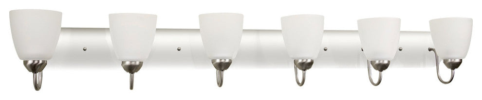 Kira Home Armada 49" Over Mirror / Bathroom Light, Frosted Glass Shades, Curved