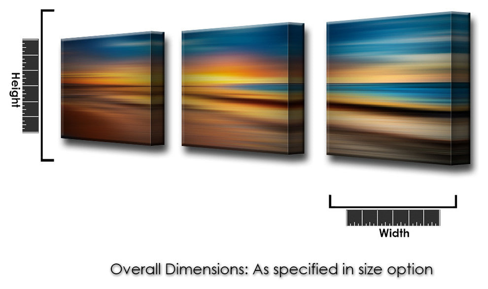 Ready2HangArt 'Blur Stripes XLVI' 3-PC Canvas Wall Art Set, 30 in. Highx30 in.