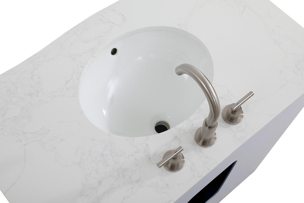 Home Living Knox 24" Single Bathroom Vanity, Grey