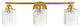 Modern 3-Light Bathroom Vanity Light with Textured Cylinder Glass Shade