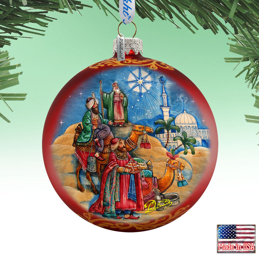 The Journey of the Three Kings Glass Ornament Limited Edition