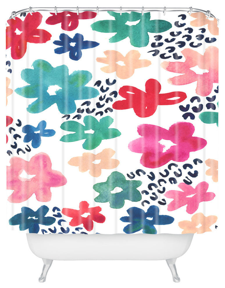 Deny Designs Kerri Satava Flower Pop Shower Curtain