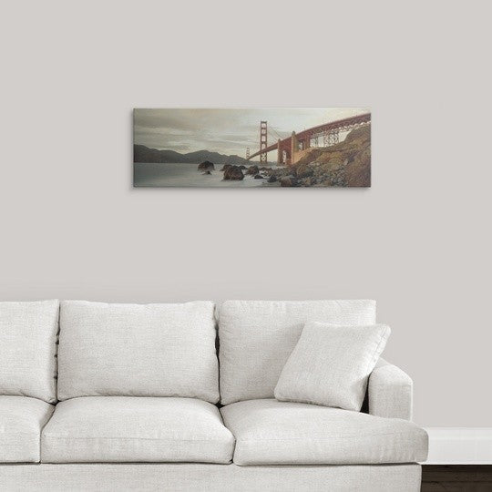 "Golden Gate Bridge San Francisco CA" Canvas Art, 36"x12"x1.25"