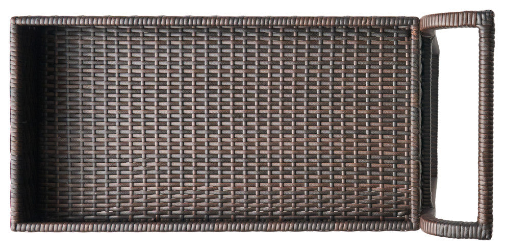 GDF Studio Baja Outdoor Wicker Bar Cart