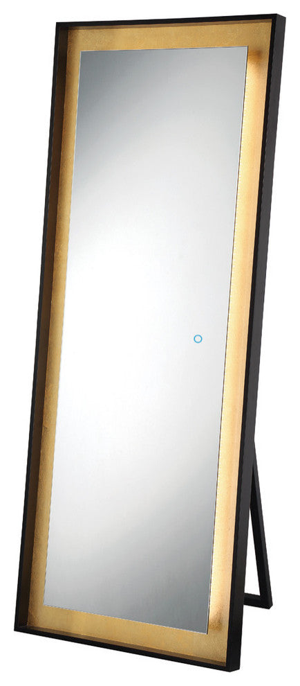 Gold Leaf Edge Lit LED Freestanding Mirror