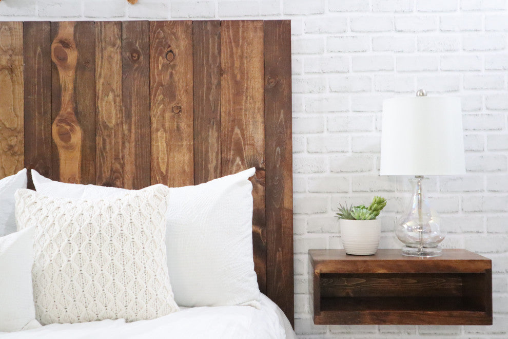 Handcrafted Headboard, Leaner Style, Foxy Brown, King