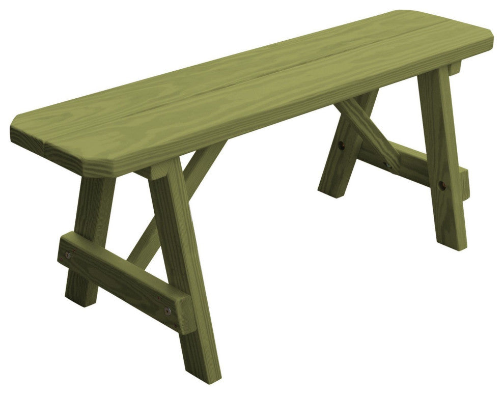 Pine Traditional Picnic Bench, Linden Leaf Stain, 4 Foot