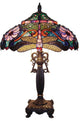 ZYGO Tiffany-style 2 Light Dragonfly Table Lamp 19inches Shade
