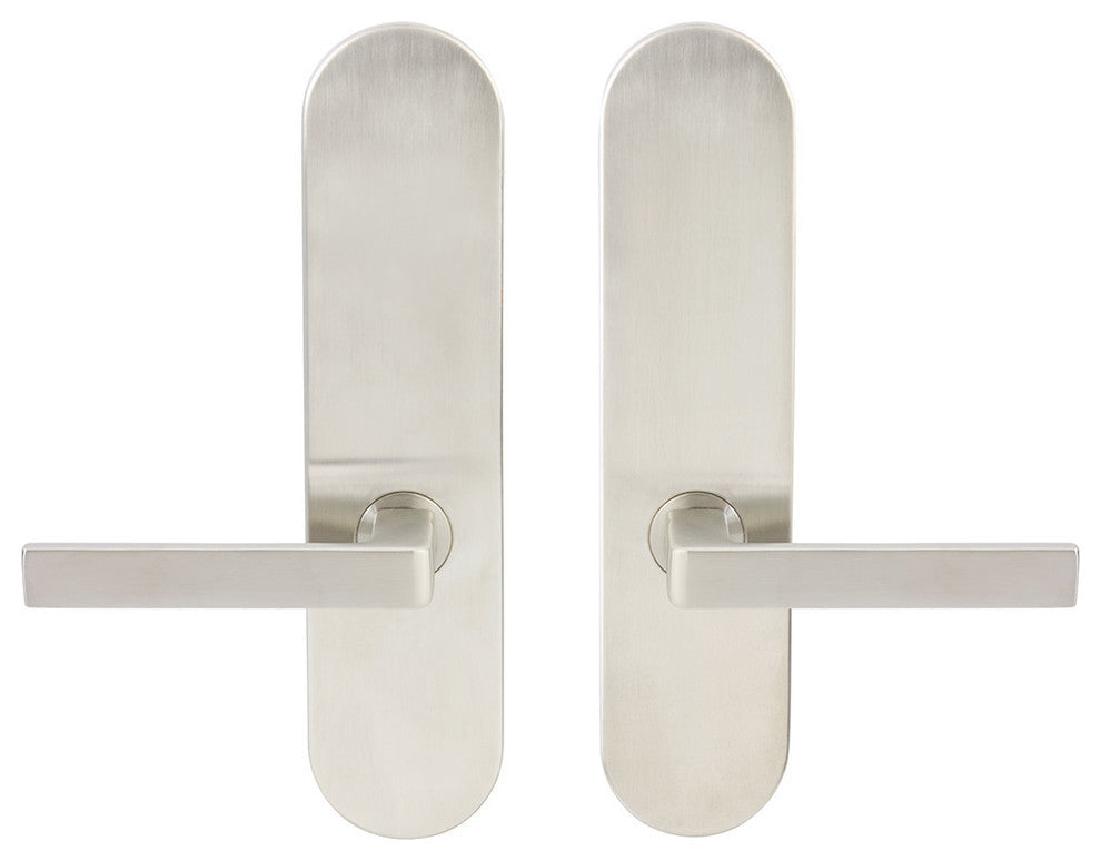 Tokyo Lever, Full Dummy Tubular Pair, Left Hand, Satin Stainless Steel