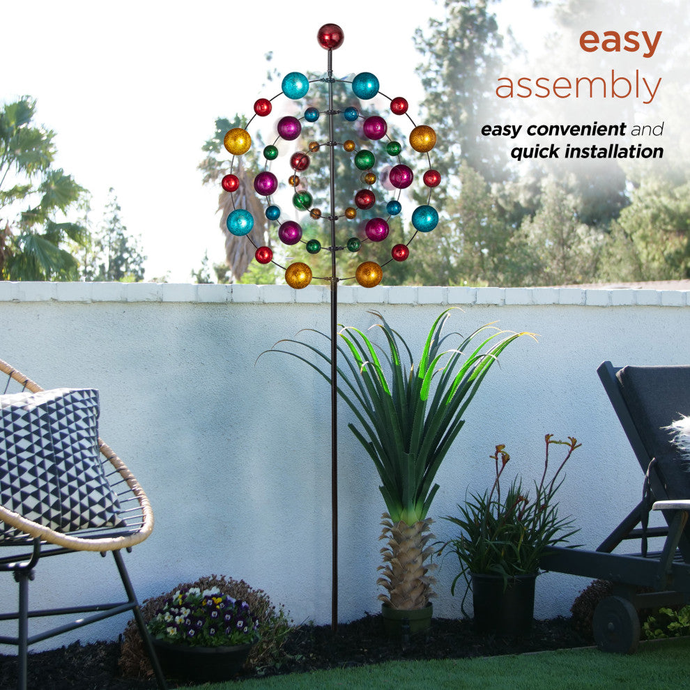 Kaleidoscopic Multi-Spinning KInetic Garden Stake