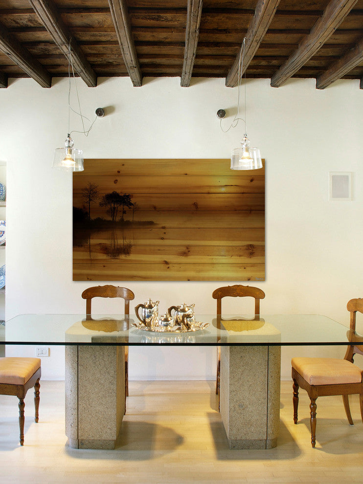 "Vaughan" UV Ink Print on Natural Pine Wood, 60"x40"