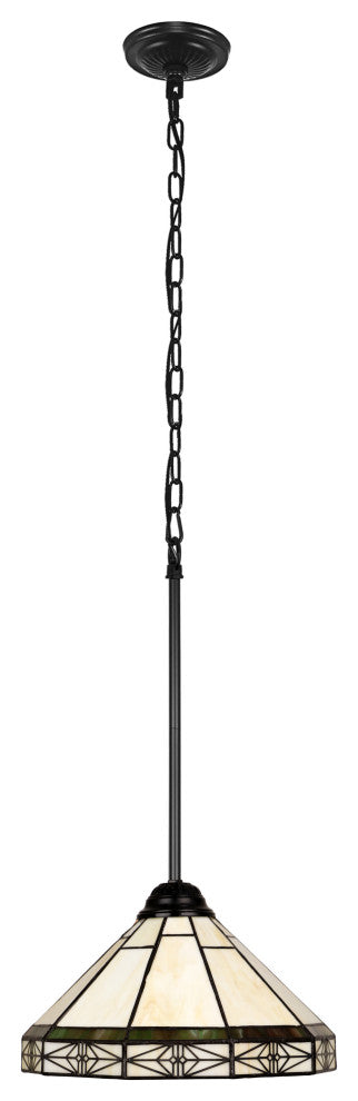 Belle Mission 1-Light Blackish Bronze Finish Pendant 12" Shade