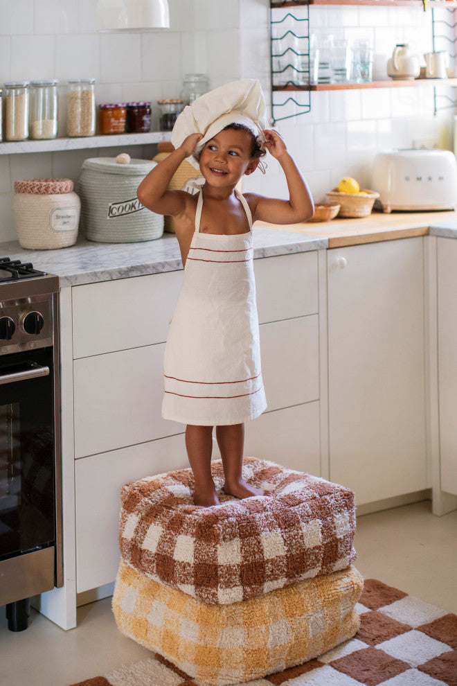 Washable Rug Kitchen Tiles Toffee, 4' 7" X 6' 7"