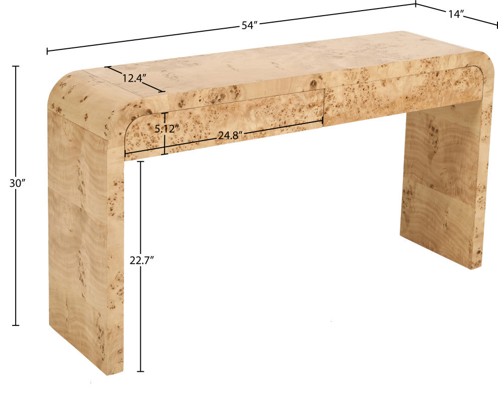 Cresthill Natural Ash Console Table, Natural