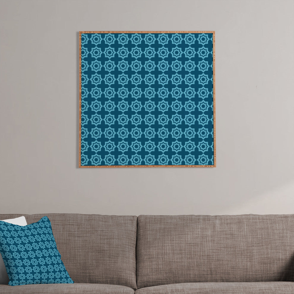 Deny Designs Khristian A Howell Moroccan Mirage Blue Framed Wall Art